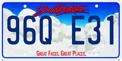 SD license plate 96QE31