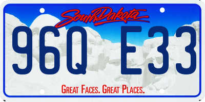 SD license plate 96QE33