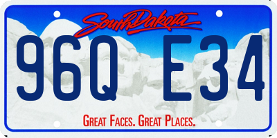 SD license plate 96QE34