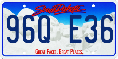 SD license plate 96QE36
