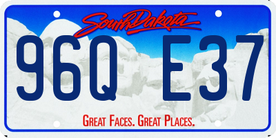 SD license plate 96QE37