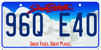 SD license plate 96QE40
