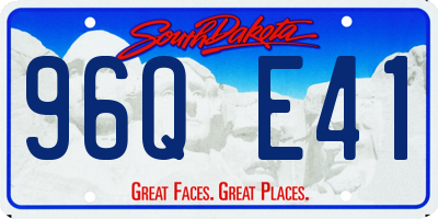 SD license plate 96QE41