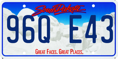 SD license plate 96QE43