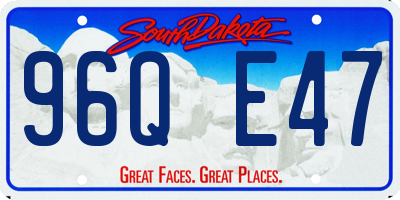 SD license plate 96QE47