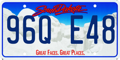 SD license plate 96QE48