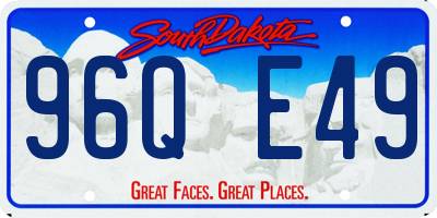SD license plate 96QE49
