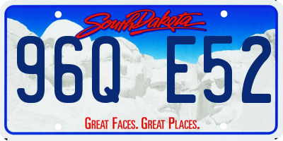 SD license plate 96QE52