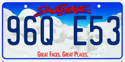 SD license plate 96QE53