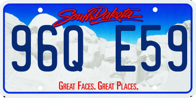 SD license plate 96QE59
