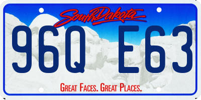 SD license plate 96QE63