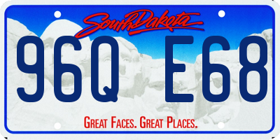 SD license plate 96QE68