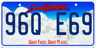 SD license plate 96QE69