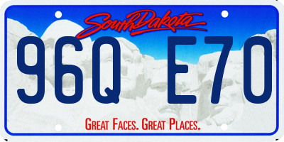 SD license plate 96QE70