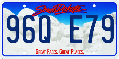 SD license plate 96QE79