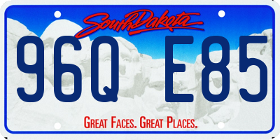 SD license plate 96QE85