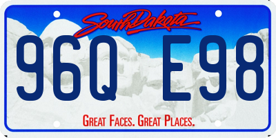 SD license plate 96QE98