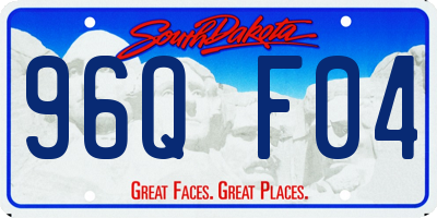 SD license plate 96QF04