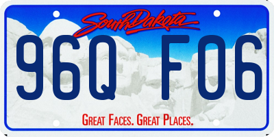SD license plate 96QF06