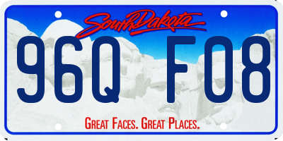SD license plate 96QF08