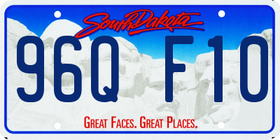 SD license plate 96QF10
