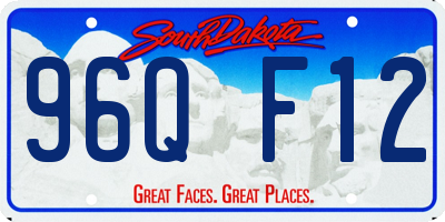 SD license plate 96QF12
