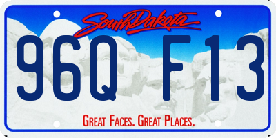 SD license plate 96QF13