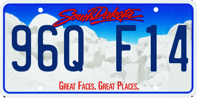 SD license plate 96QF14