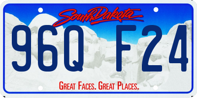 SD license plate 96QF24