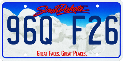 SD license plate 96QF26