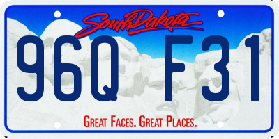SD license plate 96QF31