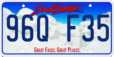 SD license plate 96QF35