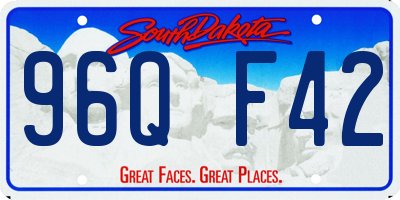 SD license plate 96QF42