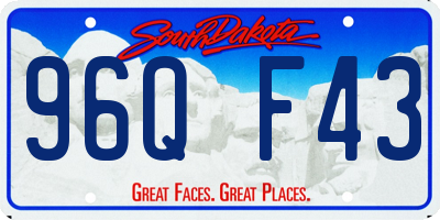 SD license plate 96QF43