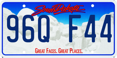 SD license plate 96QF44