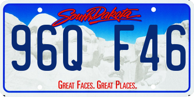 SD license plate 96QF46