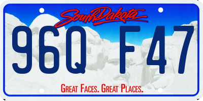 SD license plate 96QF47