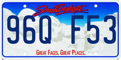 SD license plate 96QF53
