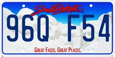 SD license plate 96QF54