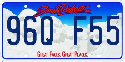 SD license plate 96QF55