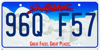 SD license plate 96QF57
