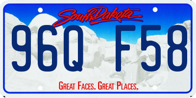 SD license plate 96QF58