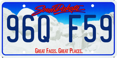 SD license plate 96QF59