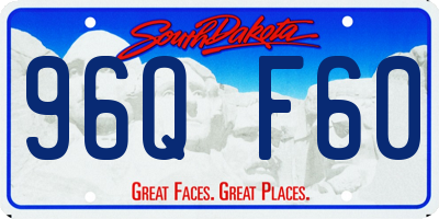 SD license plate 96QF60