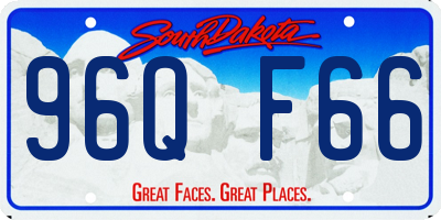 SD license plate 96QF66