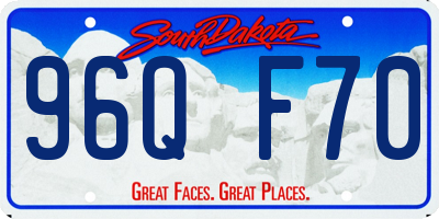 SD license plate 96QF70
