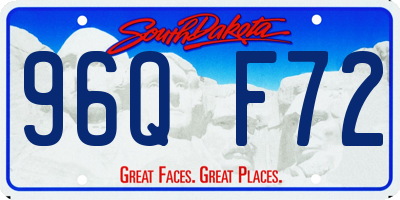 SD license plate 96QF72