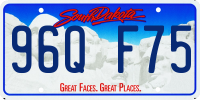 SD license plate 96QF75