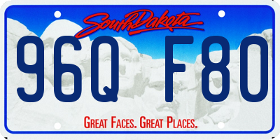 SD license plate 96QF80
