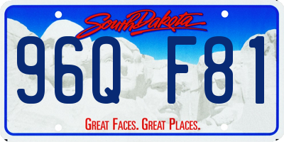 SD license plate 96QF81